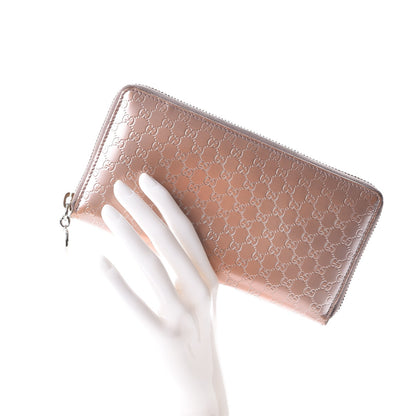 Gucci Metallic Microguccissima Zip Around Heart Wallet Pink 2 of 16