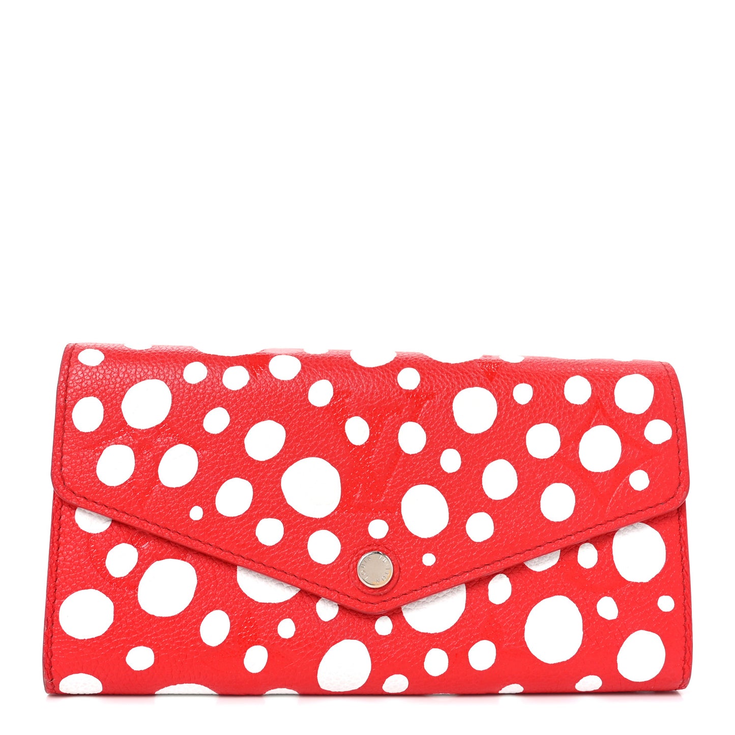 LV X YK Empreinte Dots Sarah Wallet Red White