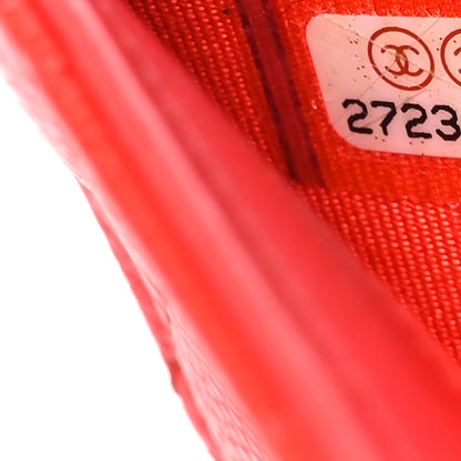 Chanel Caviar Quilted Large Gusset Flap Wallet Red 12 of 17