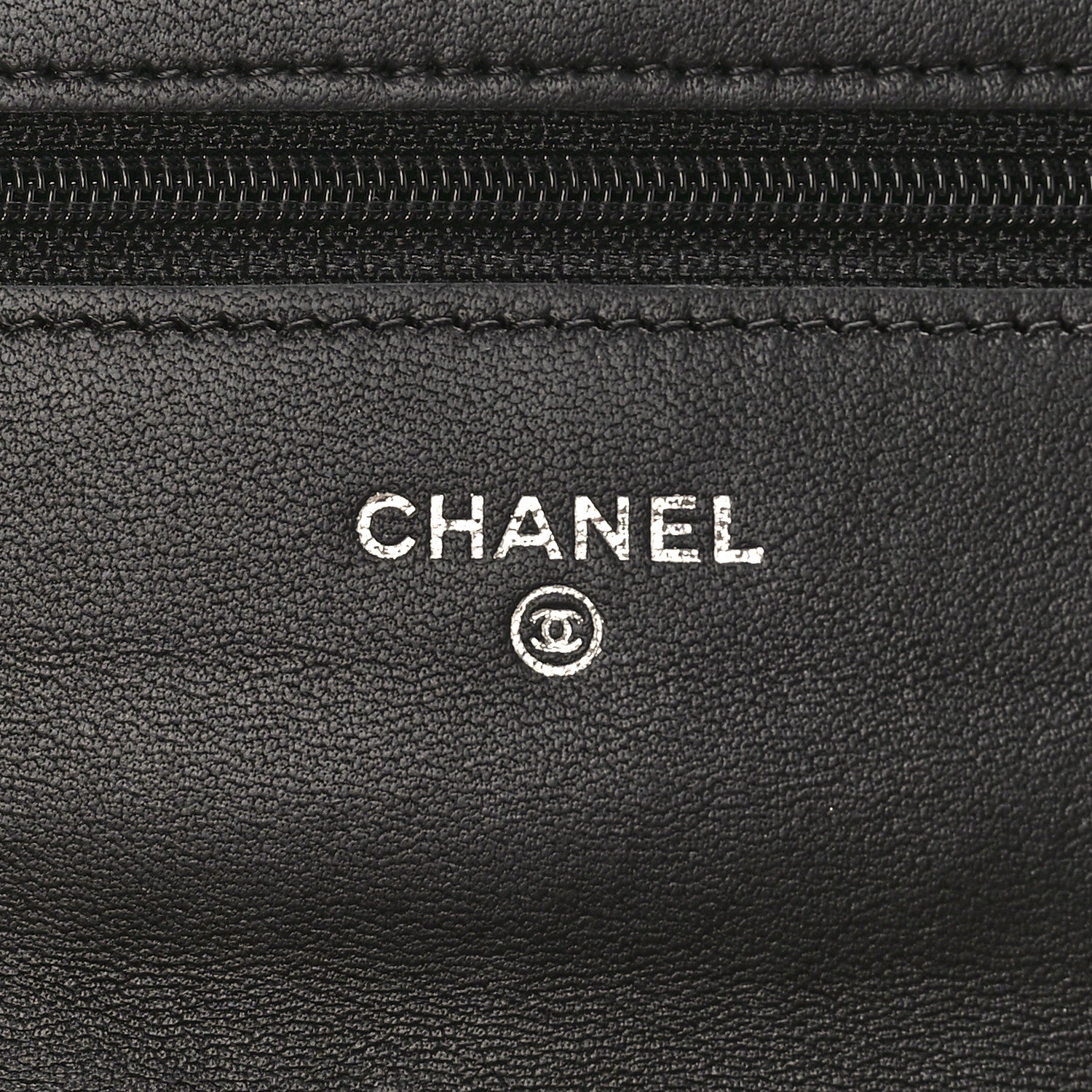 Chanel Lambskin Quilted Wallet On Chain WOC Black 6 of 10