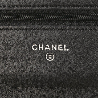 Chanel Lambskin Quilted Wallet On Chain WOC Black 6 of 10