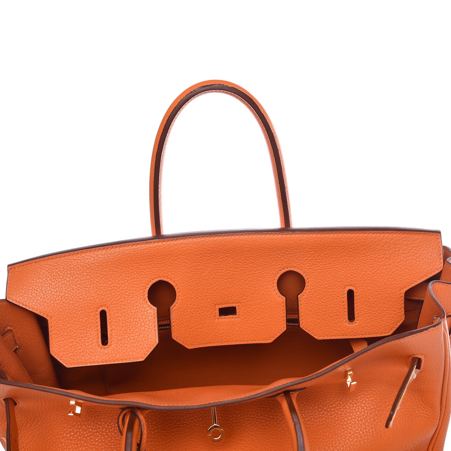 Taurillon Clemence Birkin 35 Orange