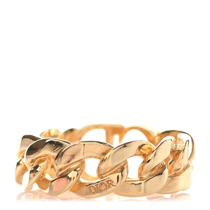 Christian Dior Metal Danseuse Etoile Chain Ring 54 7 Gold 3 of 4