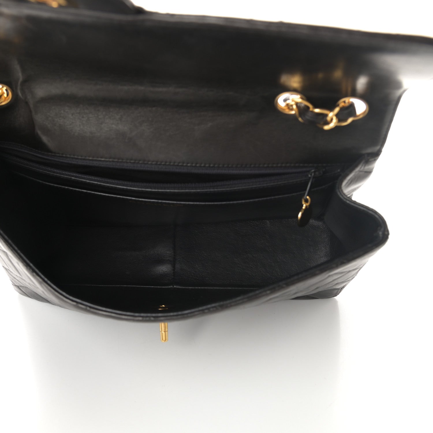 Chanel Lambskin Quilted Jumbo Single Flap Black 5 of 10