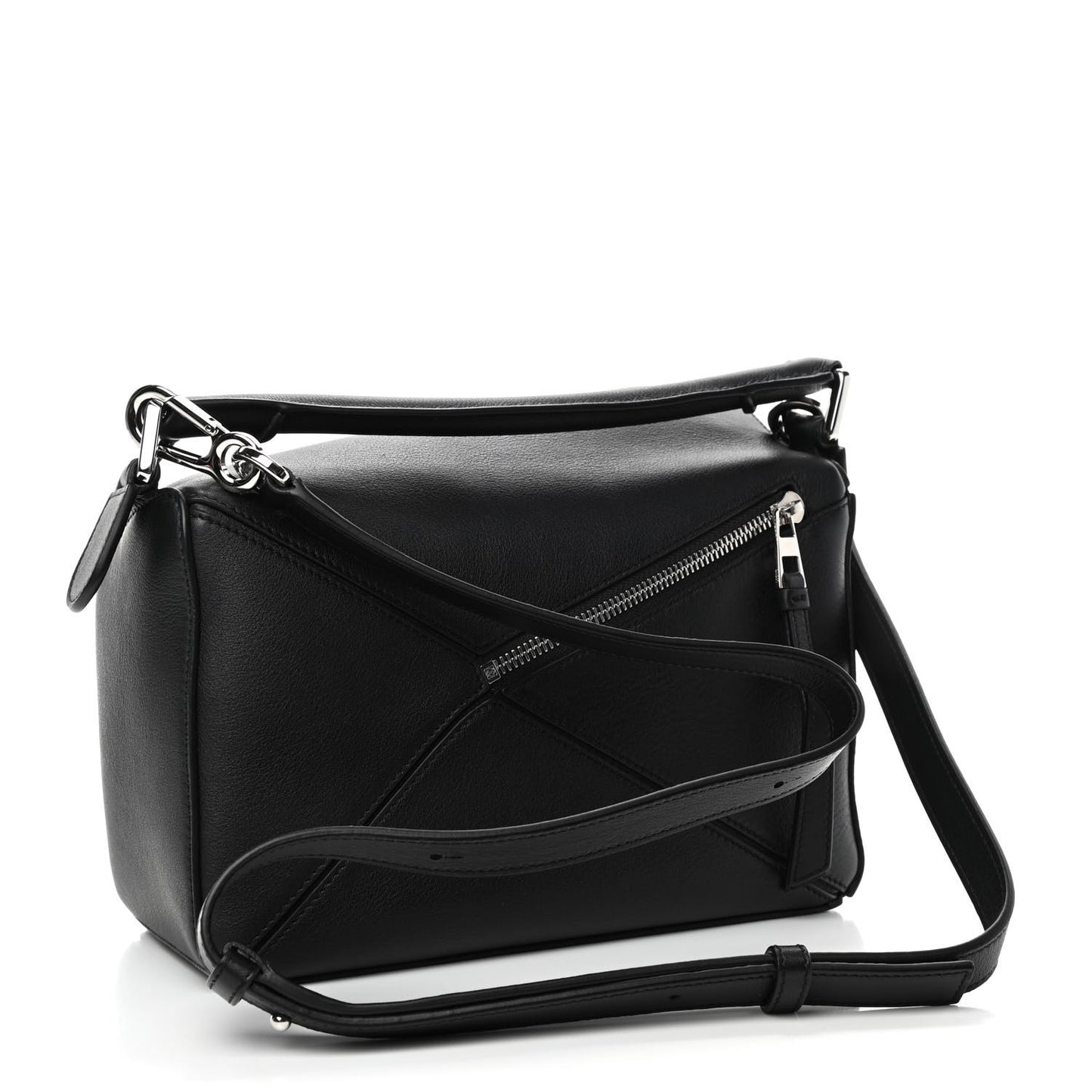 Calfskin Small Puzzle Bag Black