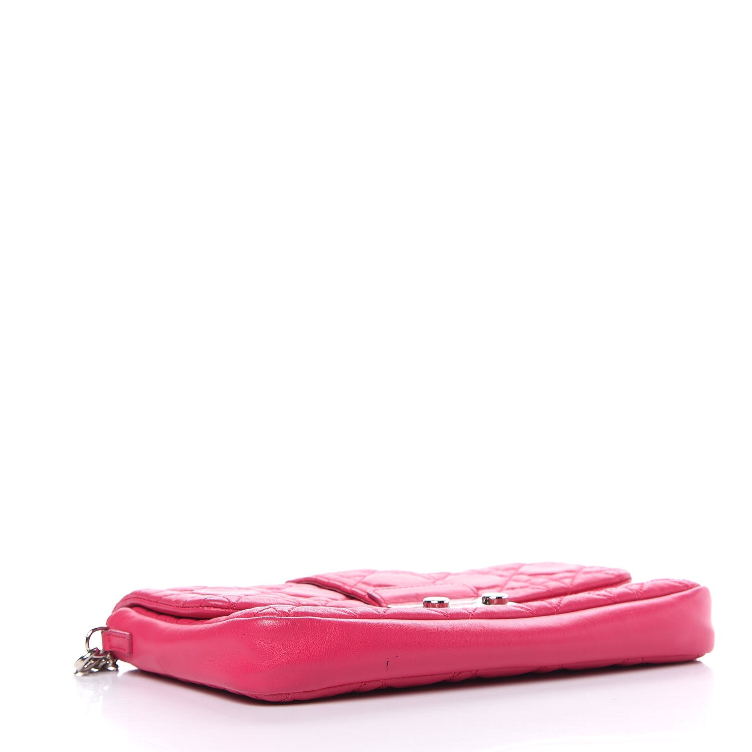 Christian Dior Lambskin Cannage New Lock Pouch Fuchsia 4 of 17