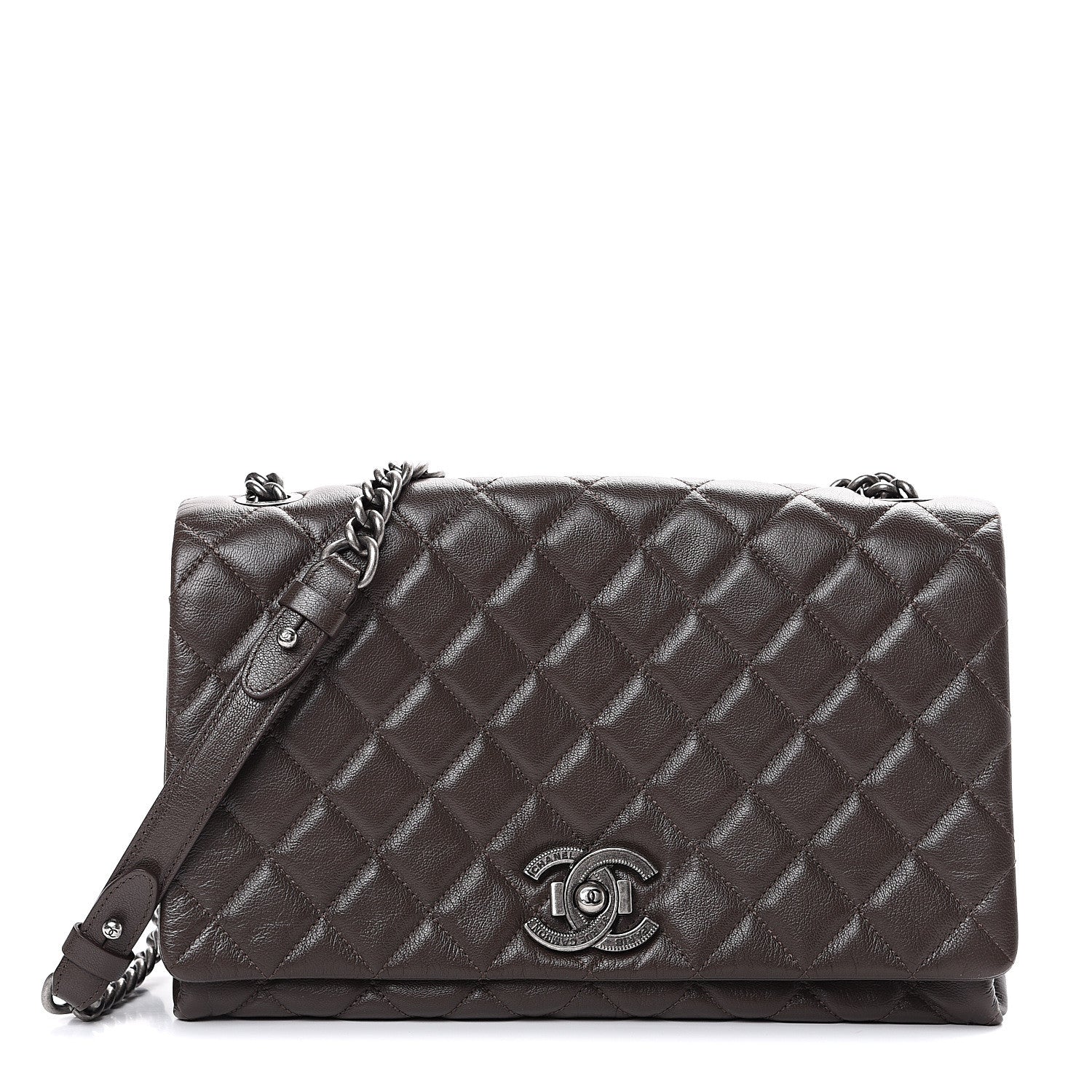 Chanel Metallic Goatskin Large City Rock Flap Brown 1 of 10