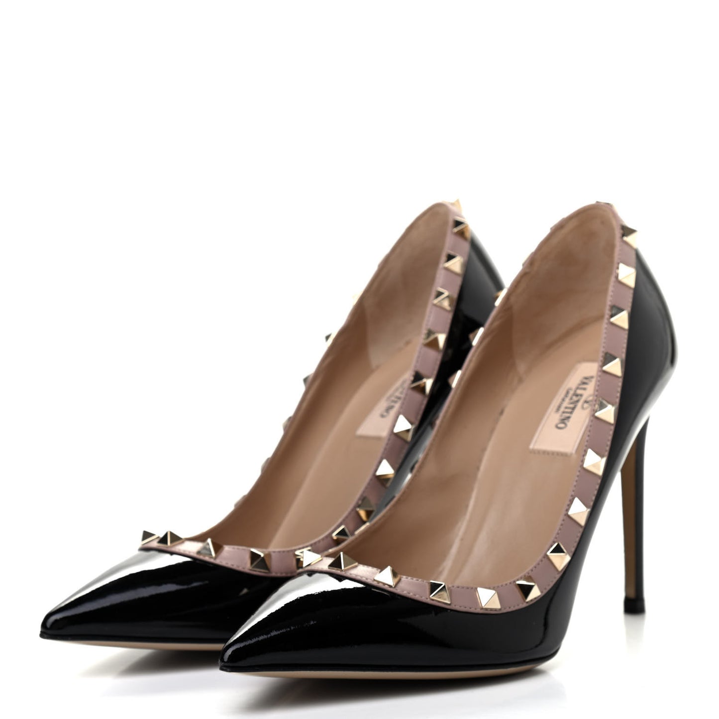 Patent Rockstud 100mm Pumps 38.5 Black Poudre