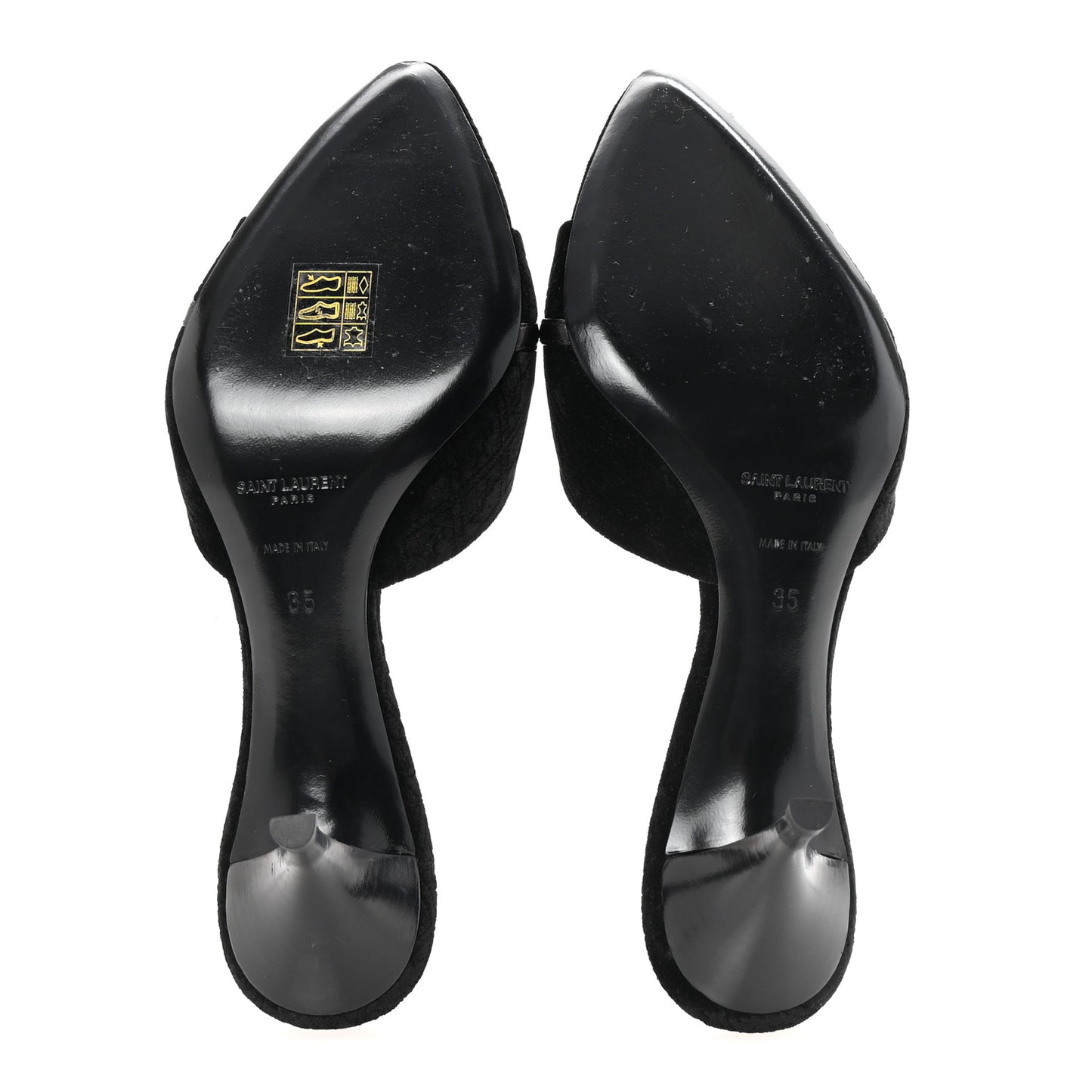 Velour All-Over Monogram Le Maillon 60 Mules 35 Black