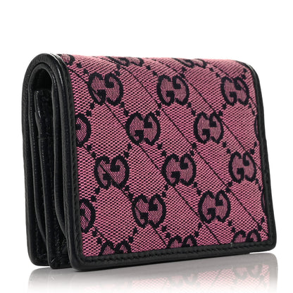 Gucci Monogram Multicolor Matelasse Diagonal GG Marmont Card Case Wallet Pink Blue 3 of 8