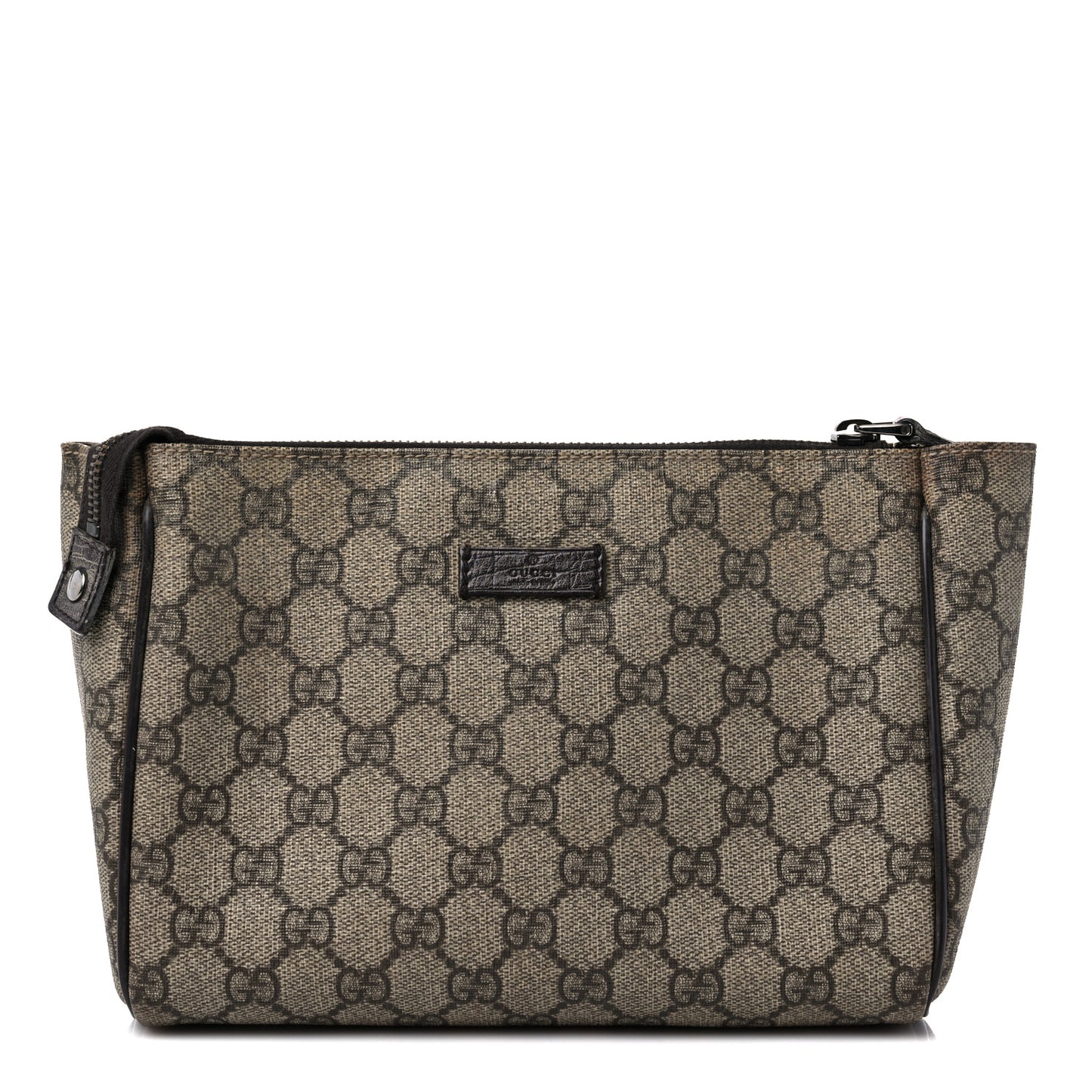 GG Supreme Monogram Cosmetic Case Brown