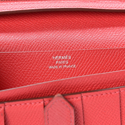 Hermes Epsom Bi-Color Bearn Wallet Rubis Rouge Pivoine 6 of 11