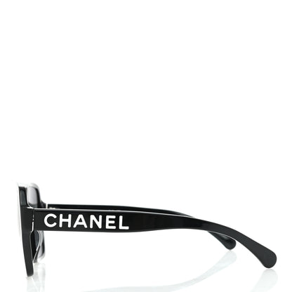 Chanel Acetate Square Sunglasses 5408-A Black 3 of 8