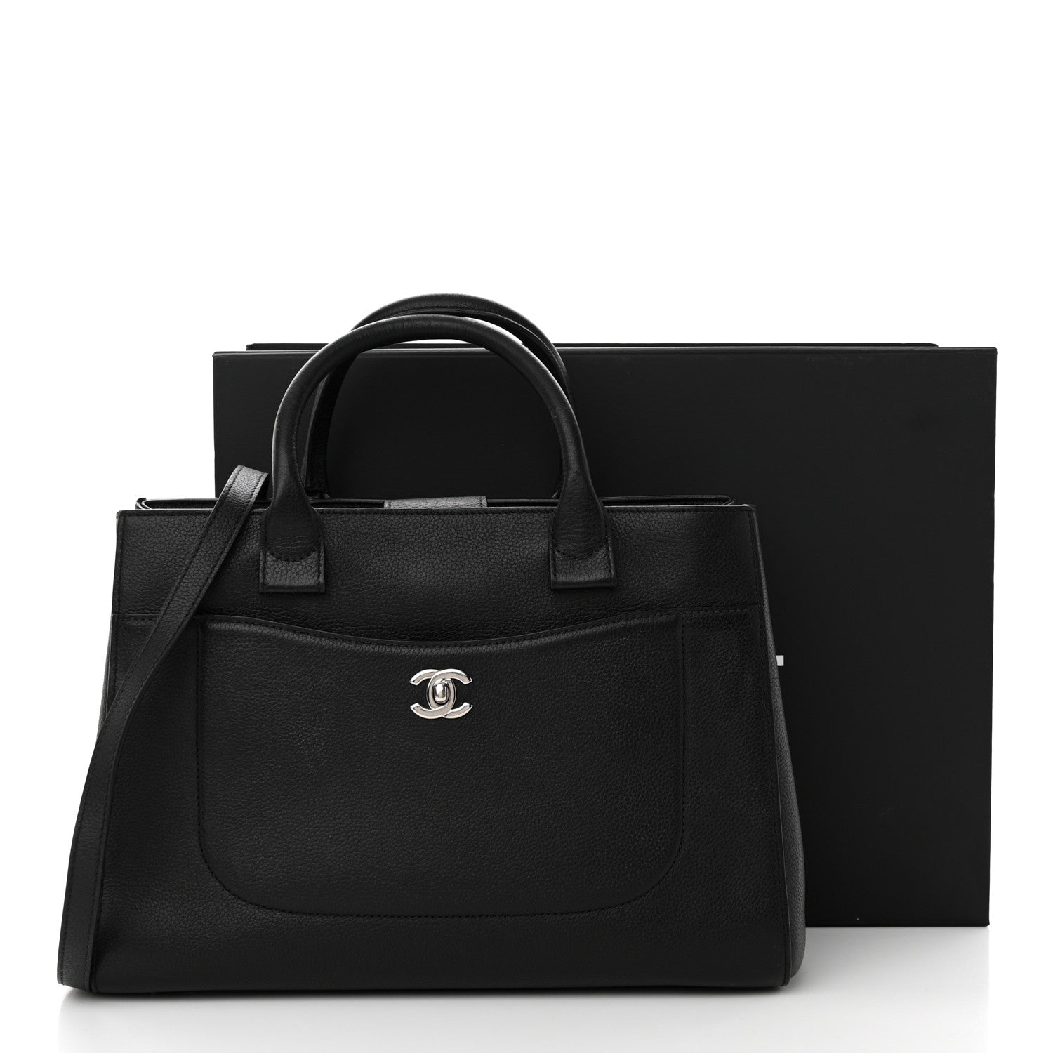 Chanel Grained Calfskin Small Neo Executive Shopper Tote Black 20 of 20
