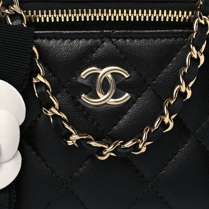 Chanel Lambskin Quilted My Chanel Lady Vanity Case With Chain Black 8 of 10