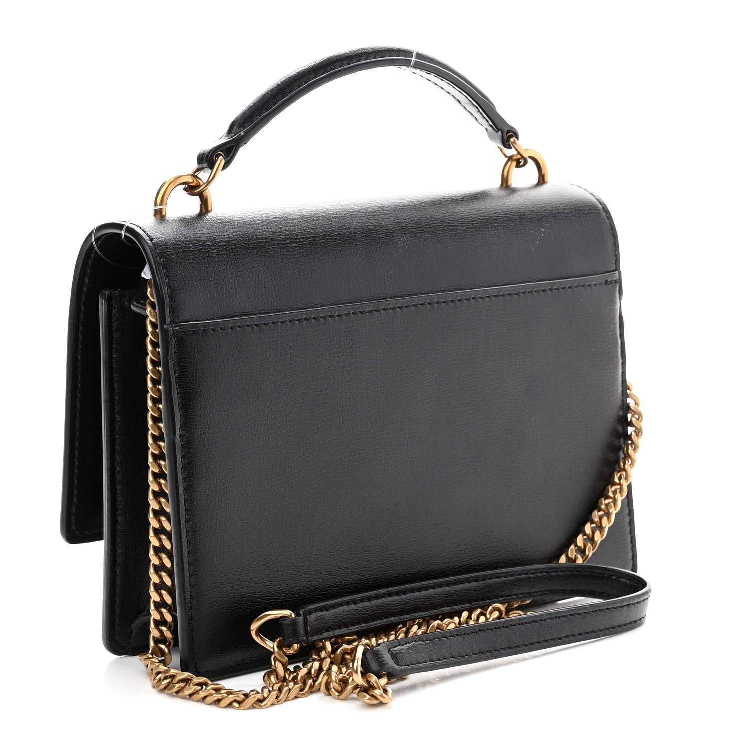 Saint Laurent Calfskin Monogram Sunset Chain Wallet Black 2 of 9