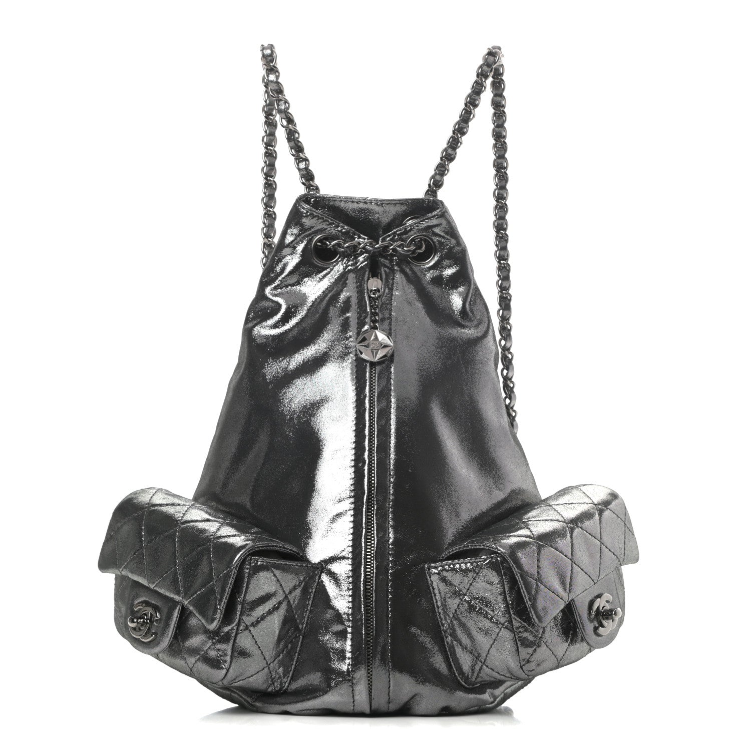 Chanel Iridescent Calfskin Large Backpack Is Back Dark Grey 1 of 11