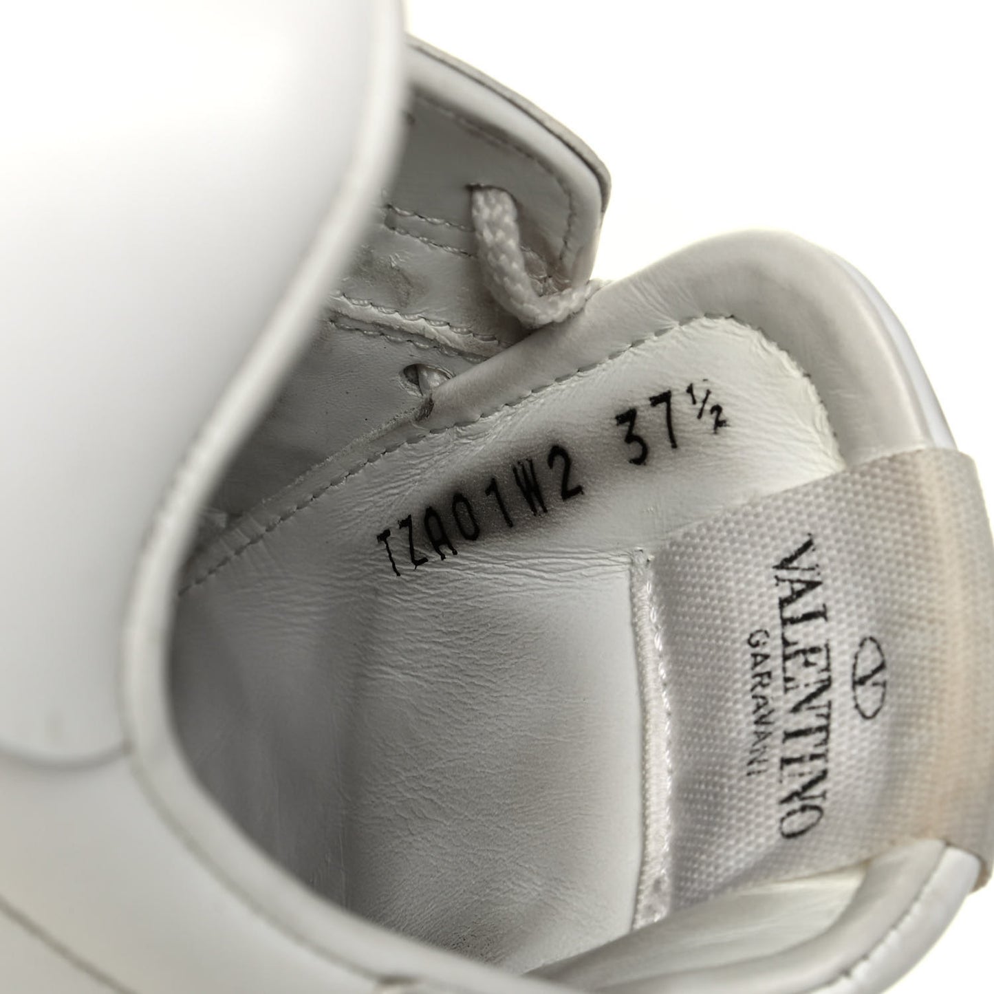 Calfskin Rockstud Untitled Open Sneakers 37.5 White