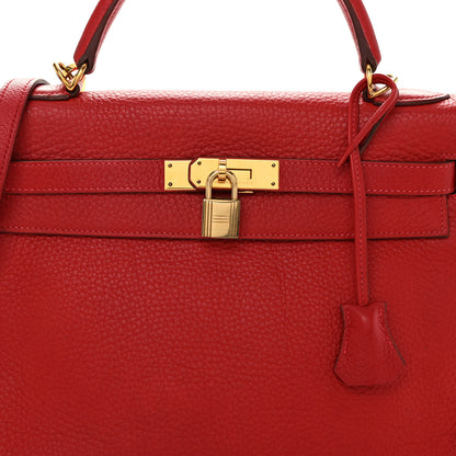 Hermes Taurillon Clemence Kelly Retourne 32 Rouge Casaque 8 of 13