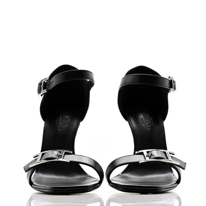 Hermes Chevre Judy 105 Sandals 37 Black 2 of 9