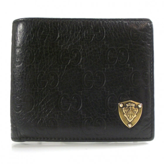Guccissima Crest Bi-Fold Wallet Black