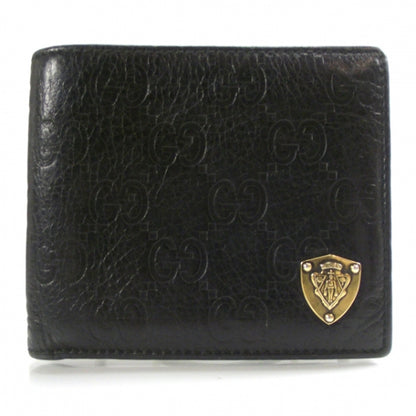 Gucci Guccissima Crest Bi-Fold Wallet Black 1 of 9