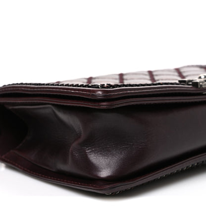 Chanel Goatskin Quilted New Medium Boy Handle Flap Burgundy 9 of 10