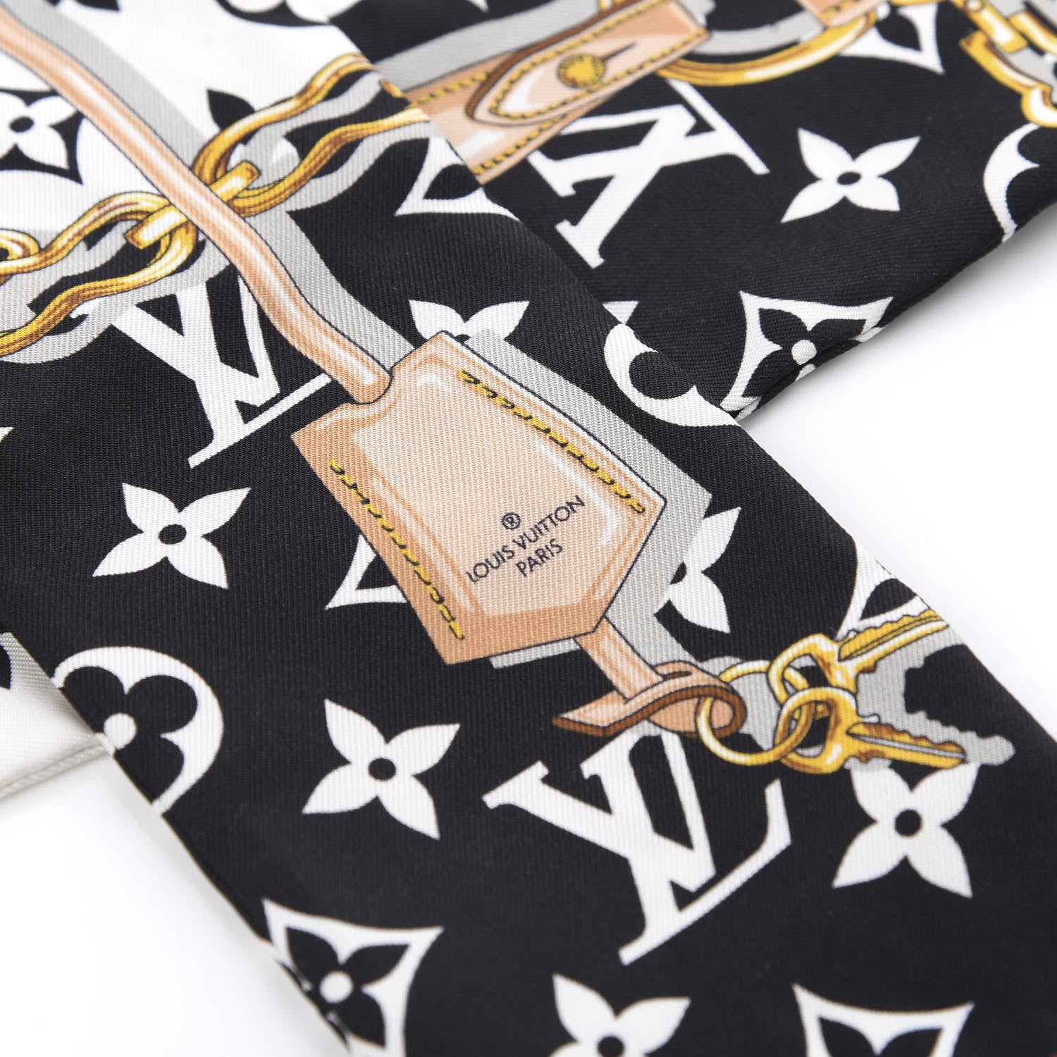 Louis Vuitton Silk Monogram Confidential Bandeau Black 2 of 4