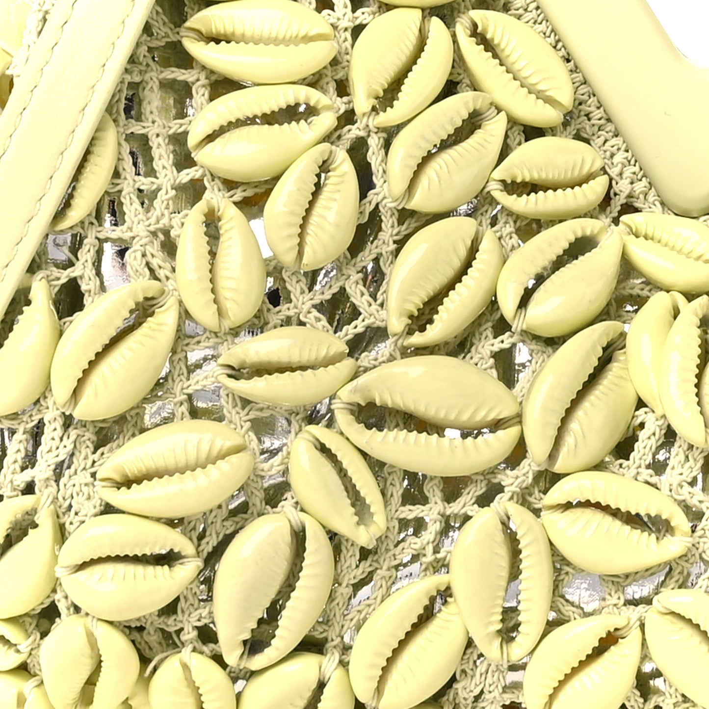 Crochet Seashell Embellished The Point Triangle Bag Lemon