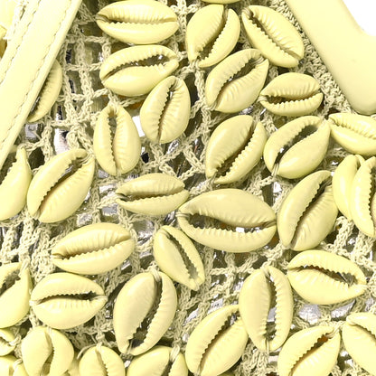 Bottega Veneta Crochet Seashell Embellished The Point Triangle Bag Lemon 7 of 9