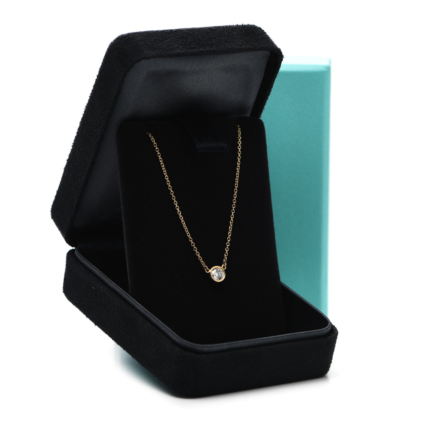 18K Yellow Gold Diamond .28ct Elsa Peretti Diamonds by the Yard Pendant Necklace