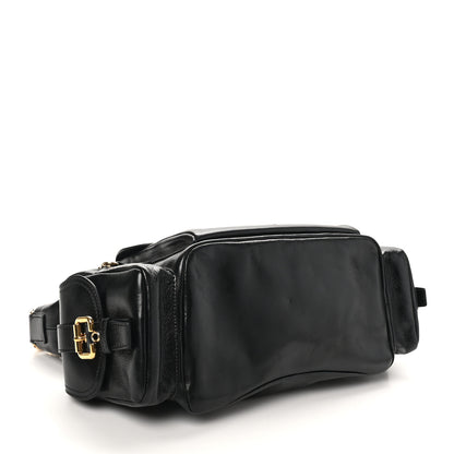 Chloe Shiny Calfskin Medium Double Carry Camera Bag Black 4 of 10