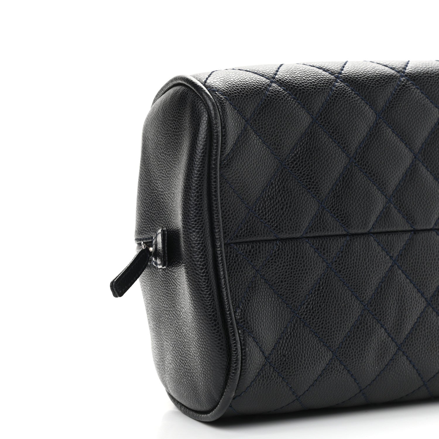 Chanel Caviar Quilted Bowler Navy Blue 9 of 10