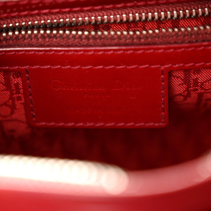 Christian Dior Patent Cannage Medium Lady Dior Red 6 of 10