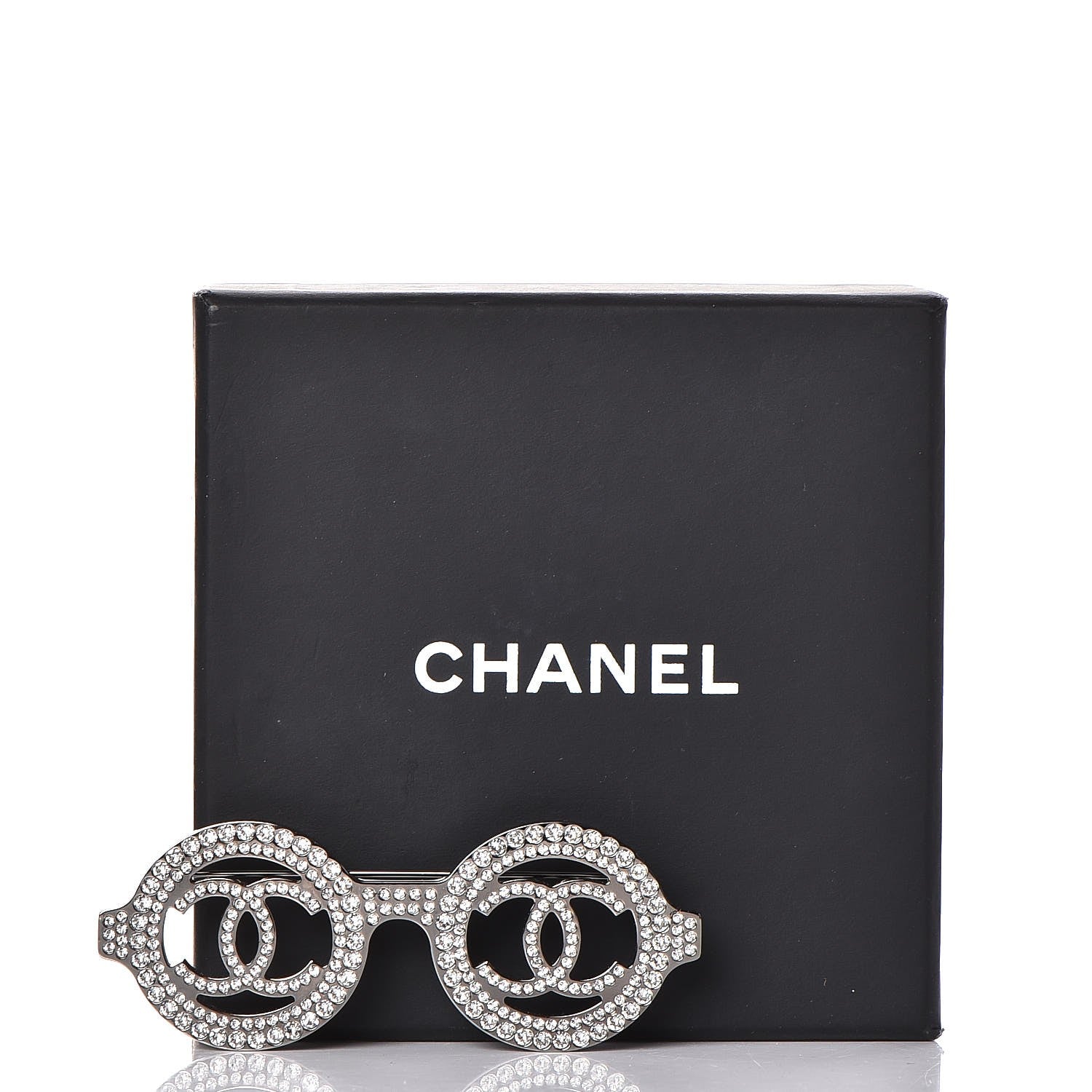 Chanel Crystal CC Sunglasses Brooch Silver 5 of 5