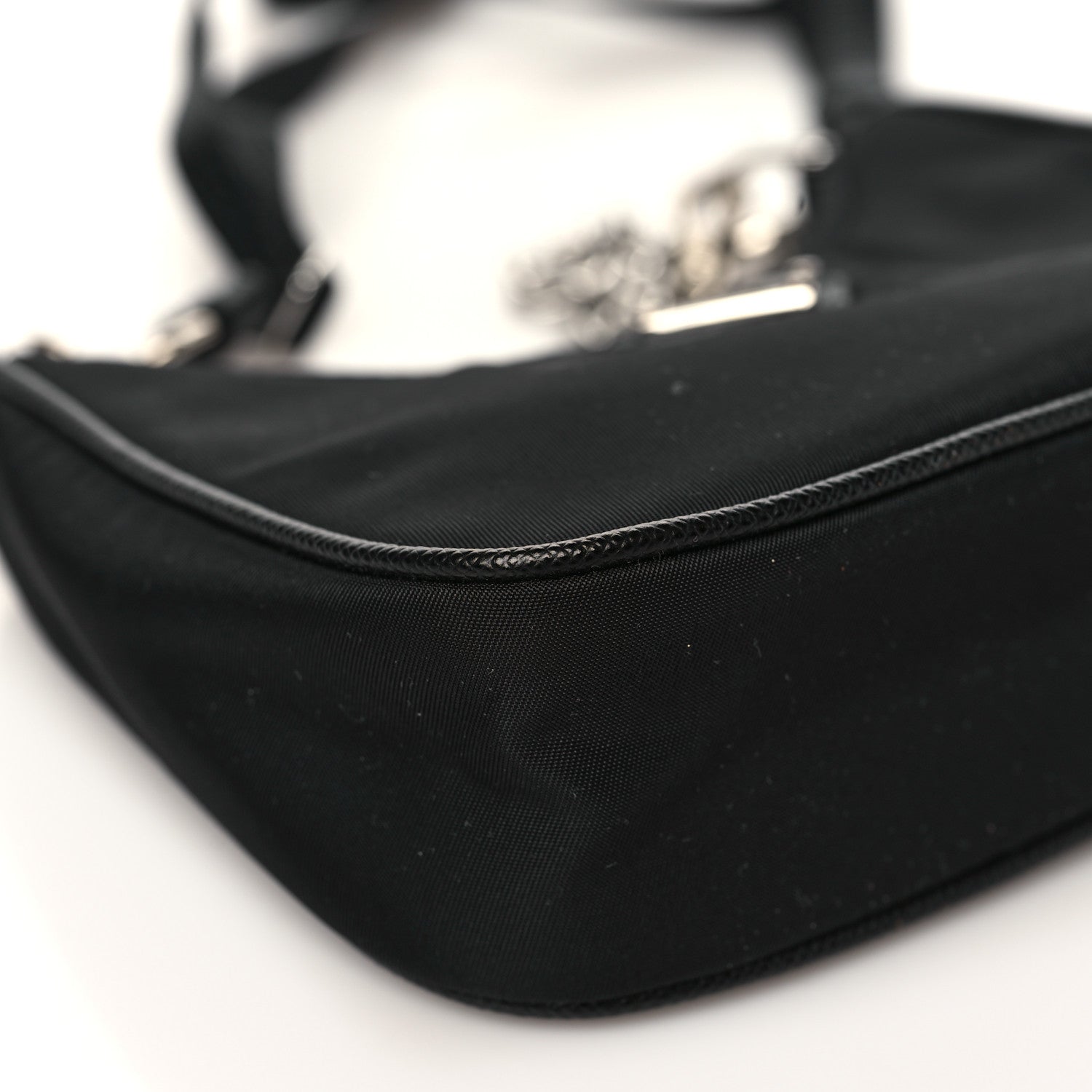 Prada Tessuto Nylon Mini Re-Edition 2000 Shoulder Bag Black 7 of 8