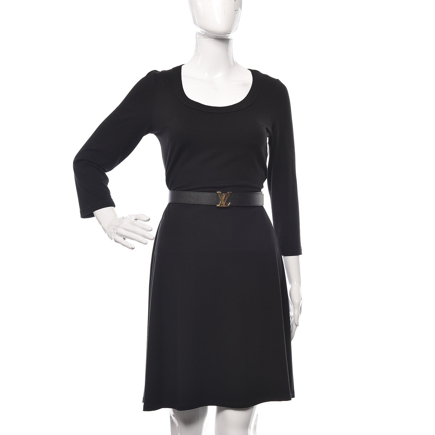 Louis Vuitton Calfskin Monogram 30mm LV Initiales Reversible Belt 90 36 Black 2 of 8