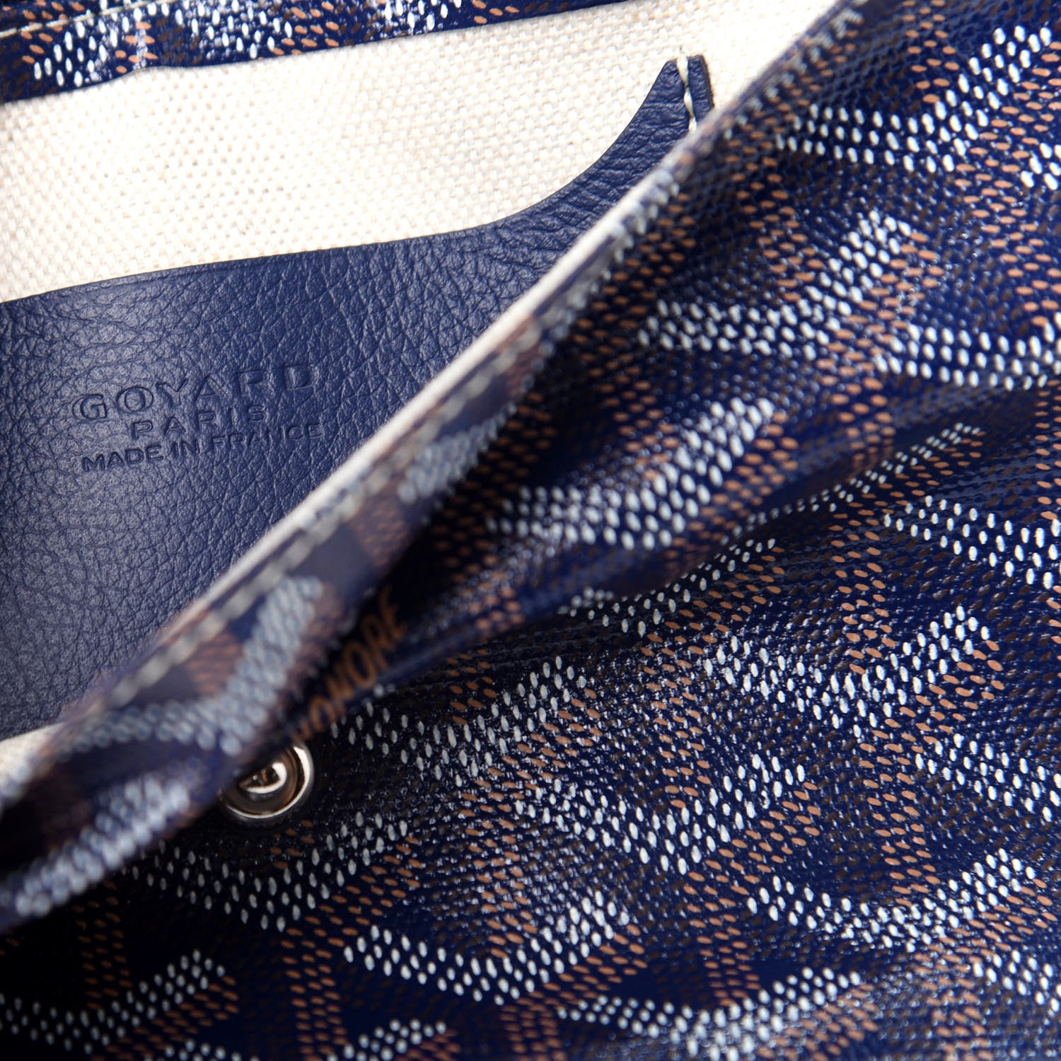 Goyard Goyardine Plumet Wallet Clutch Navy 8 of 8