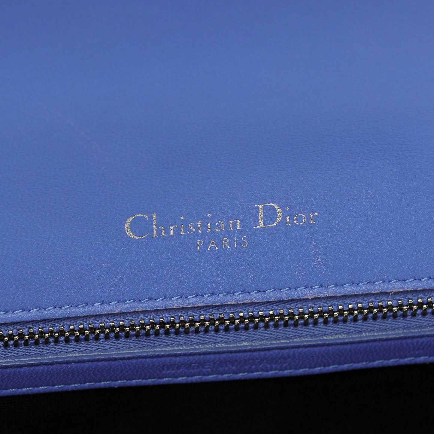 Lambskin Medium Diorama Flap Bag Blue