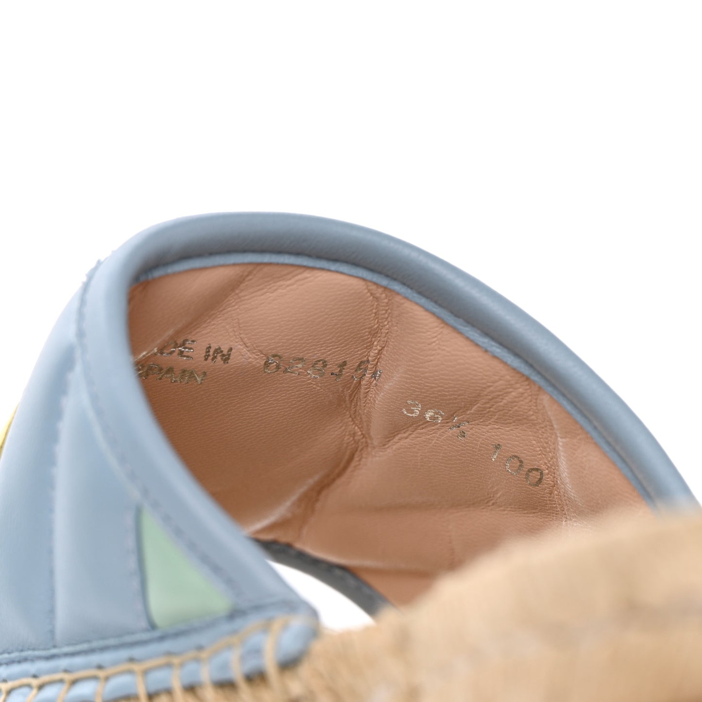 Nappa Matelasse Diagonal GG Marmont Espadrilles 36.5 Multicolor Pastel