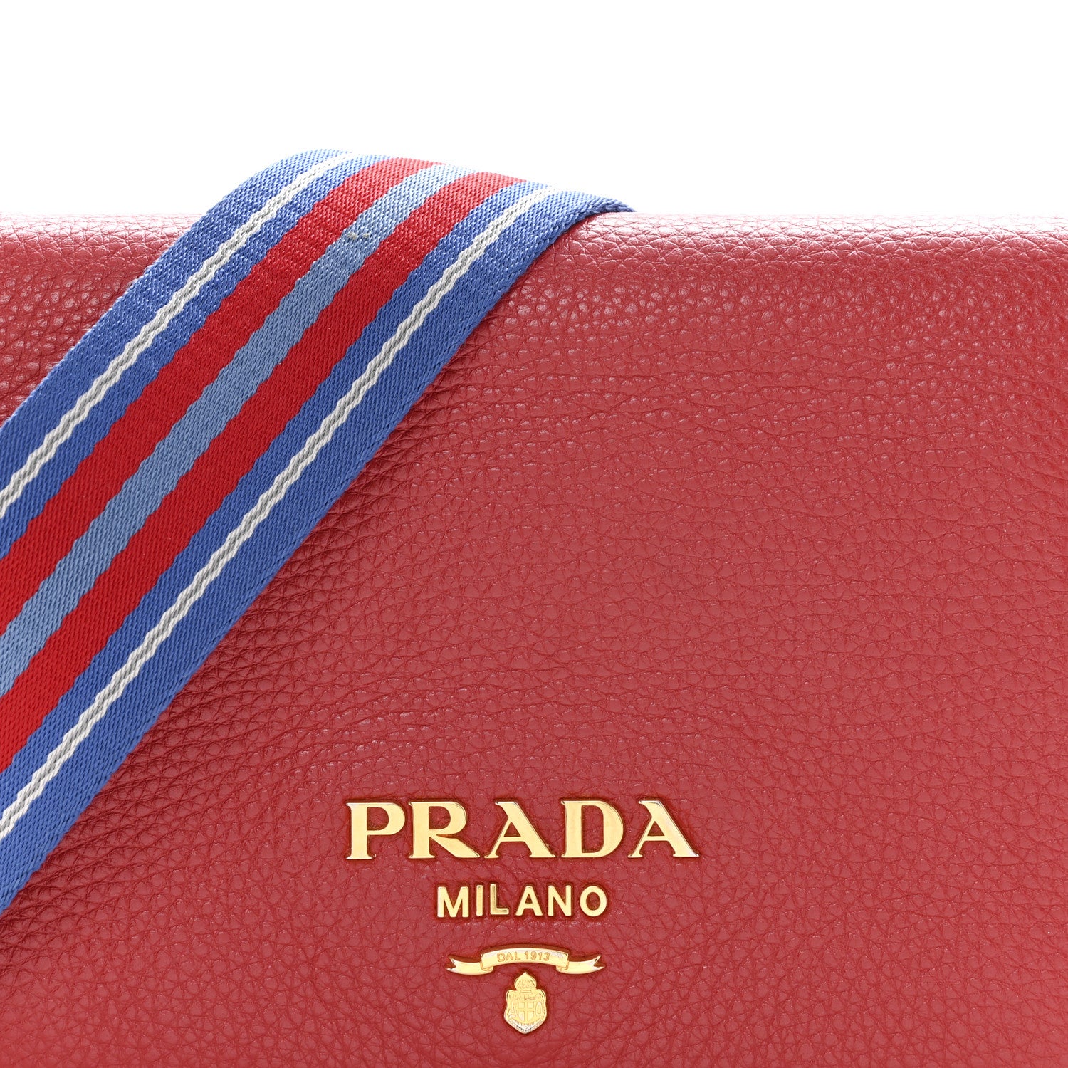 Prada Vitello Daino Flap Crossbody Rosso 9 of 16