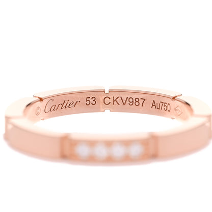 Cartier 18K Pink Gold Diamond Maillon Panthere Wedding Band Ring 53 6.5 4 of 5