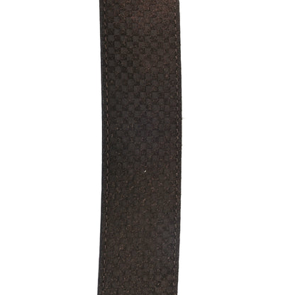 Louis Vuitton Suede Calfskin Mini Damier 40mm LV Initiales Belt 100 40 Moka 5 of 7