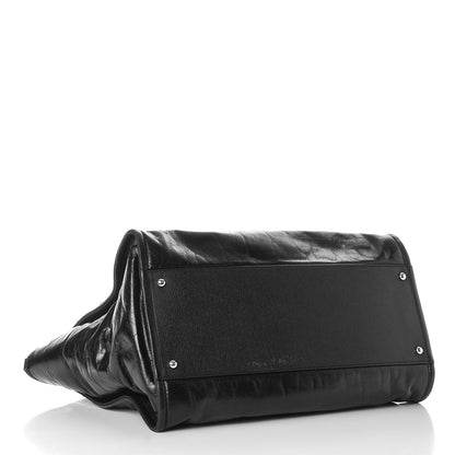 Chanel Glazed Calfskin Large Deauville Tote Black 5 of 11