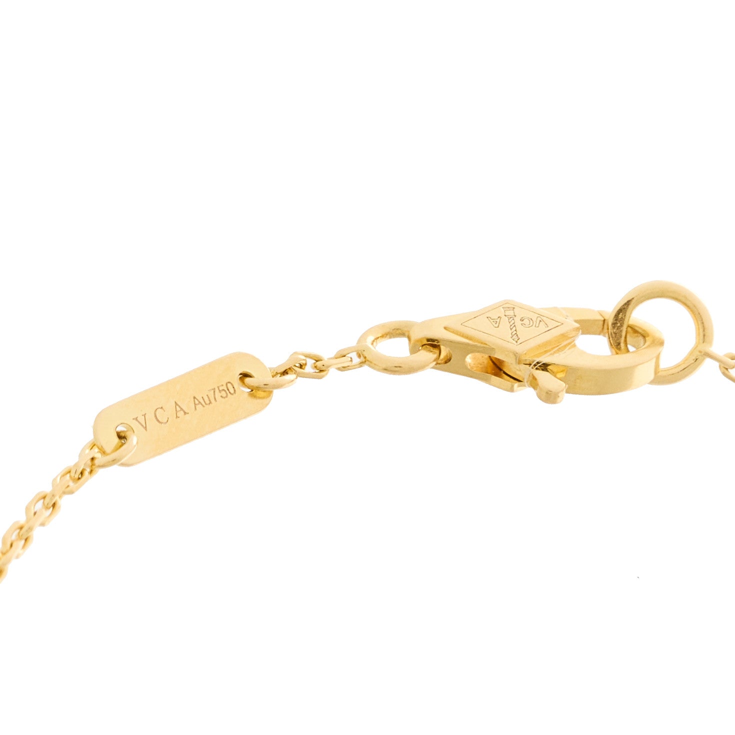 Van Cleef & Arpels 18K Yellow Gold Mother of Pearl Sweet Alhambra Bracelet 3 of 4