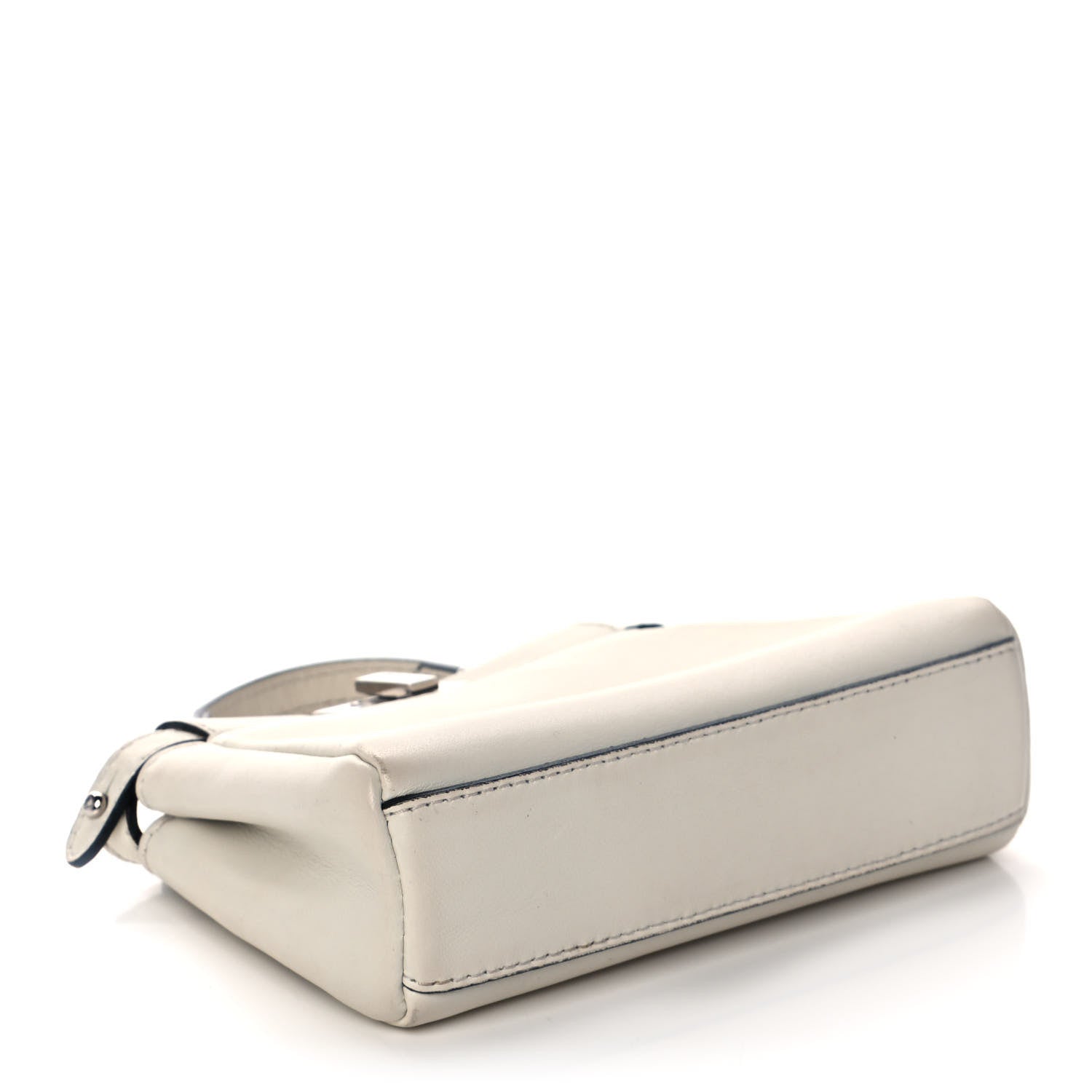 Fendi Shiny Nappa Micro Peekaboo Iconic Satchel White 4 of 15