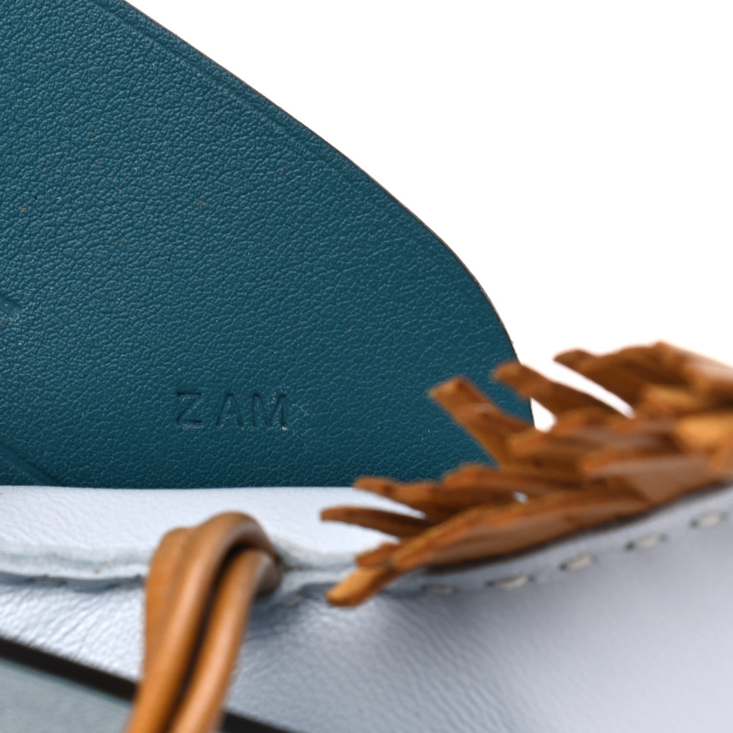 Hermes Milo Lambskin Grigri Rodeo Pegase Horse Bag Charm MM Bleu Brume Sesame Vert Bosphore 4 of 4