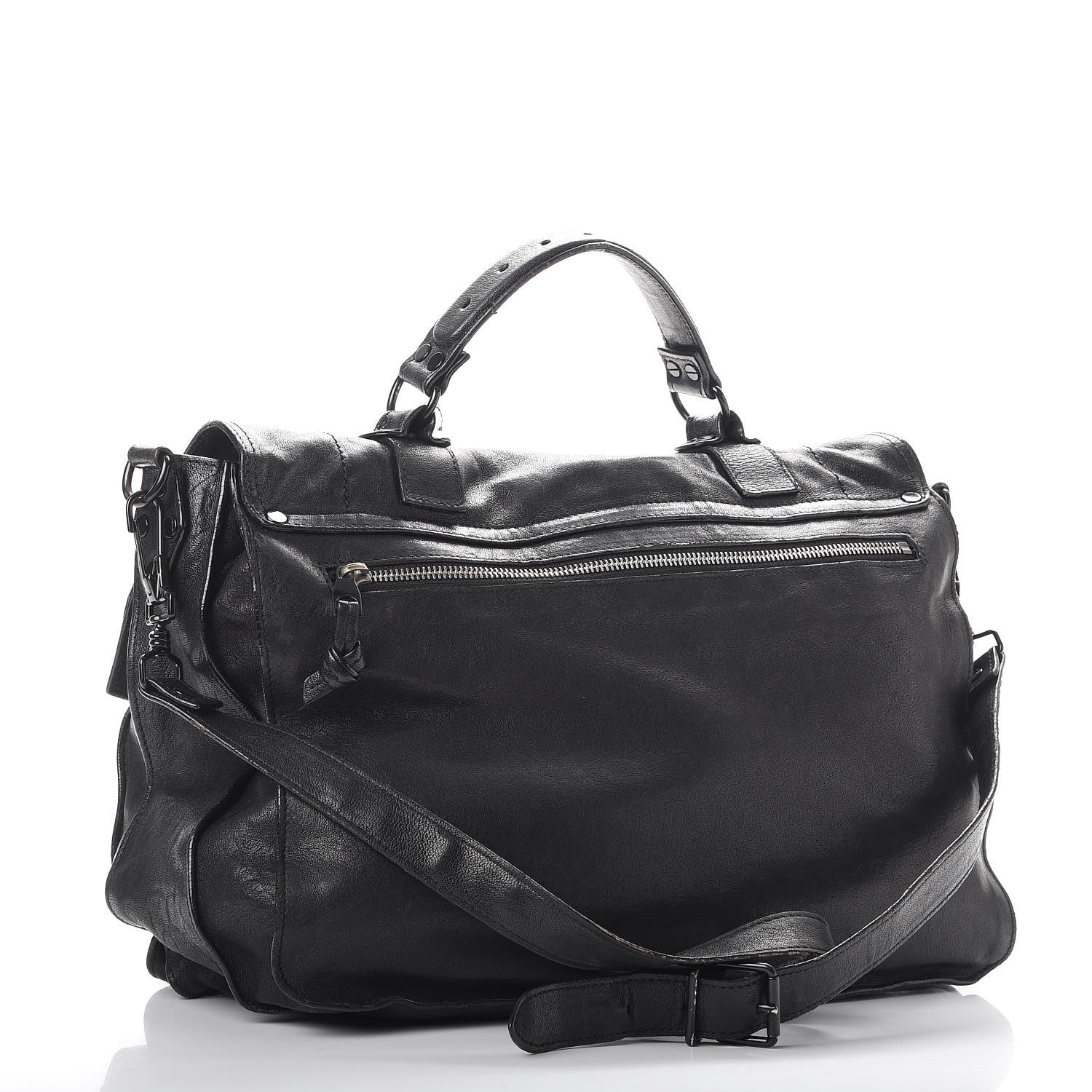 Proenza Schouler Lambskin Large PS1 Satchel Black 3 of 17
