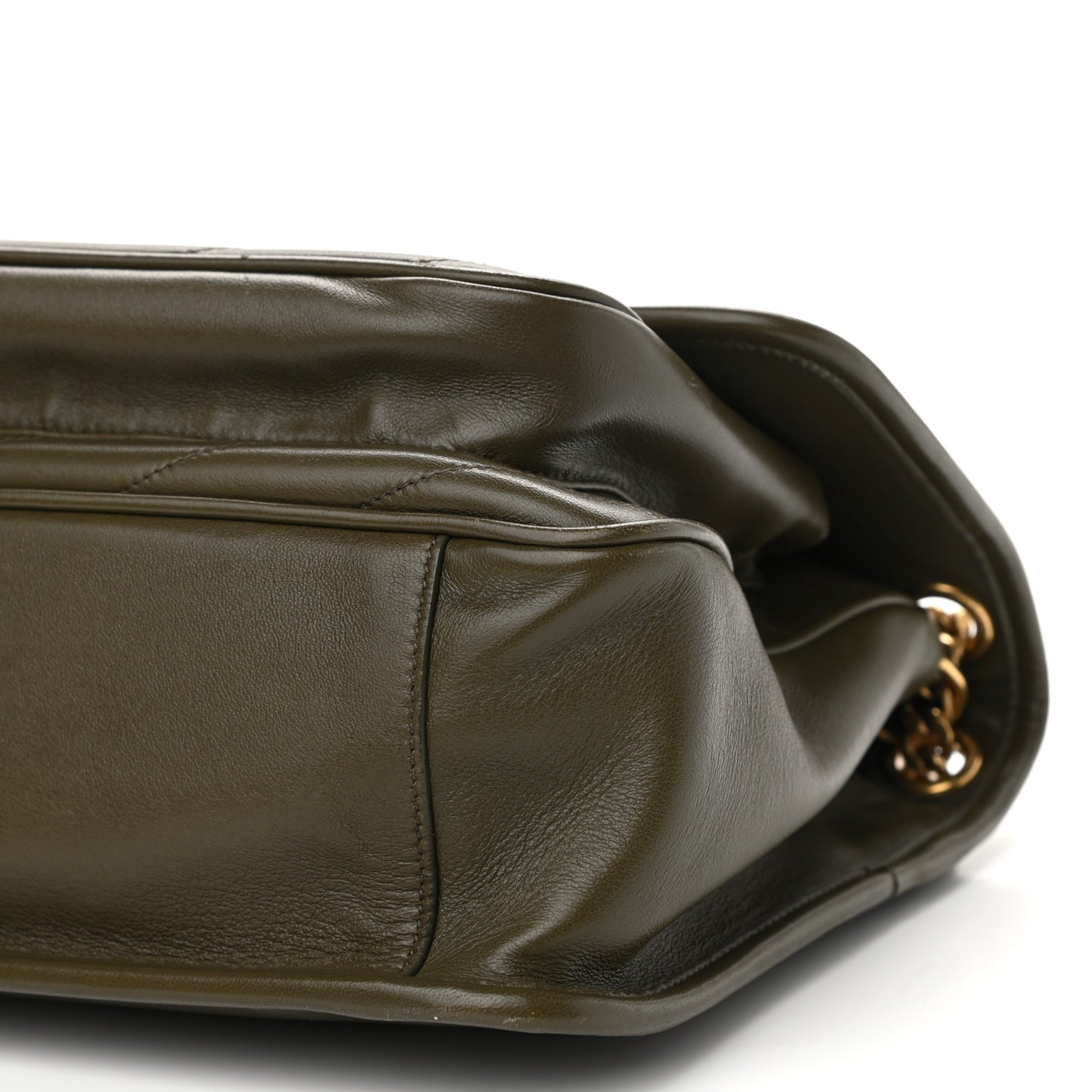 Lambskin Matelasse Monogram Medium Niki Chain Satchel Seaweed