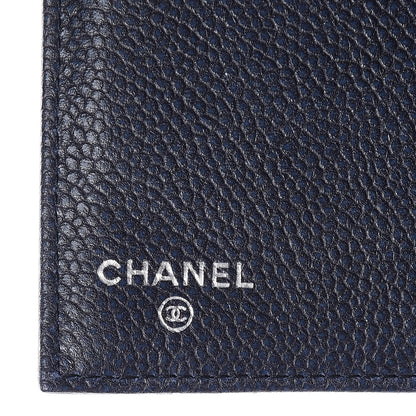 Chanel Metallic Caviar Quilted Reissue Long Flap Wallet Navy Blue 6 of 16